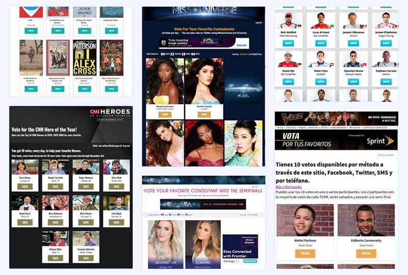 Clients that have used Standard Vote include CNN, Miss Universe, Sprint, Nascar, and many more.